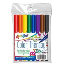 Set of 8 Color Therapy(R) Felt Tip Adult Coloring Markers - Classic Colors