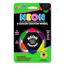 Single Pack Crayo Craze(R) Neon Six Color Crayon Wheel
