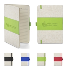 Soft Cover Pu And Heathered Fabric Journal
