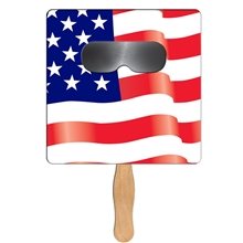 Square Flag Sun Shade Hand Fan - Paper Products