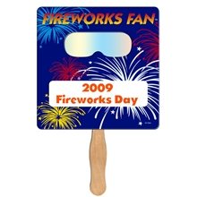 Square Hand Fan with Fireworks Film - Paper Products