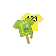 T Shirt Auction Sandwiched Hand Fan Full Color - Paper Products