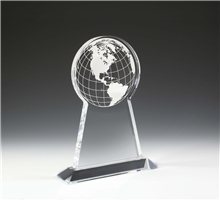 Tall Globe Award - 7x9x3in