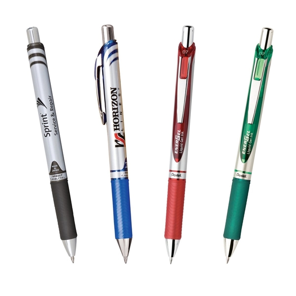 aerial view a group of energel rtx retractable liquid gel pen (medium), image 2 of 2